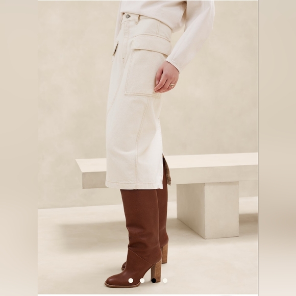 Banana Republic Harlow Denim Cargo skirt, size 10 - Picture 2 of 12